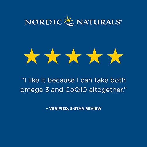 Nordic Naturals Ultimate Omega + CoQ10, Lemon - 120 Soft Gels - 1280 mg Omega-3 + 100 mg CoQ10 - Heart Health, Cellular Energy, Antioxidant Support - Non-GMO - 60 Servings