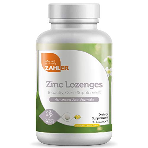 Zahler Zinc Lozenges, 35mg Chewable Zinc Tablets, Immune Support Antioxidant Supplement, Great Tasting Zinc for Kids and Adults, Certified Kosher, 90 Lozenges