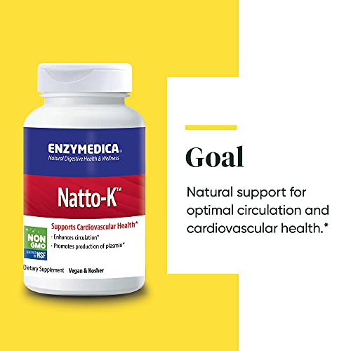 Enzymedica, Natto-K, Enzyme Support, 90 Capsules