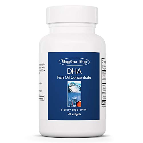 Allergy Research Group - DHA - Fish Oil Concentrate - Omega 3, EFAs, Eyes, Brain, Kids - 90 Softgels