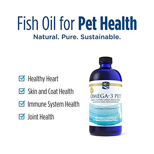 Nordic Naturals Omega-3 Pet Oil Supplement, Promotes Optimal Pet Health and Wellness, for Large to Very Large Breed Dogs and Multi-Dog , 16 oz - Standard Packaging