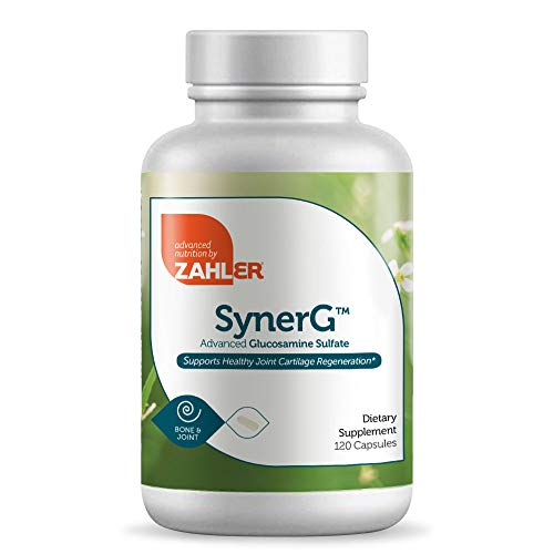 Zahler SynerG, Advanced Glucosamine Sulfate Joint Supplement with MSM, Builds Healthy Joint Cartilage, Certified Kosher, 120 Capsules