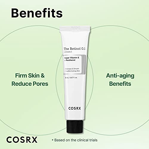 COSRX Retinol 0.1% Cream 0.67 Fl Oz Anti-aging Eye & Neck