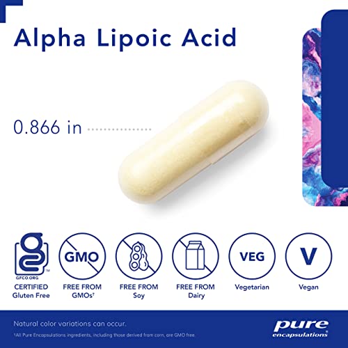 Pure Encapsulations Alpha Lipoic Acid 400 mg | ALA Supplement for Liver Support, Antioxidants, Nerve and Cardiovascular Health, Free Radicals, and Glucose Support* | 120 Capsules