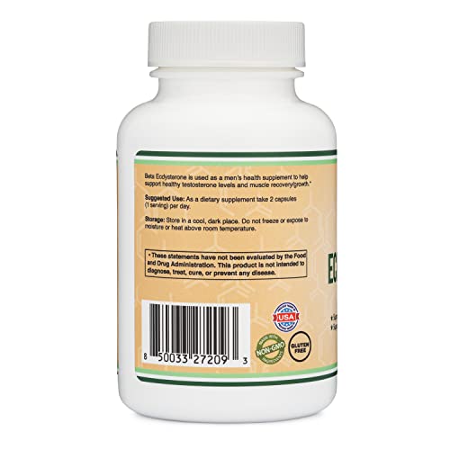 Beta Ecdysterone - 500mg Per Serving (120 Capsules, 60 Servings) Double Wood