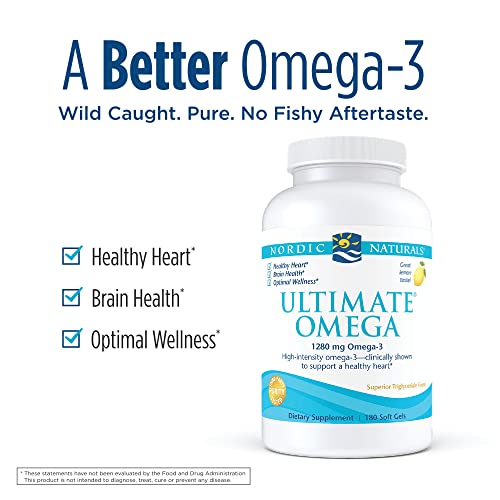 Nordic Naturals Ultimate Omega Lemon Flavor 180 Soft Gels 90