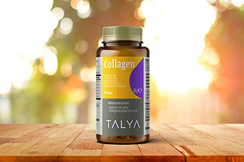 Vital Proteins Collagen Supplement for Skin Hair Nail Joint - Hydrolyzed Collagen - 60 Tablets Talya Herbal Collagen