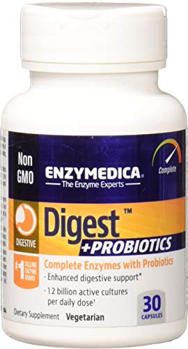 Enzymedica - Digest + Probiotics, An Essential Digestive Enzyme Supplement with Probiotics, 30 Capsules