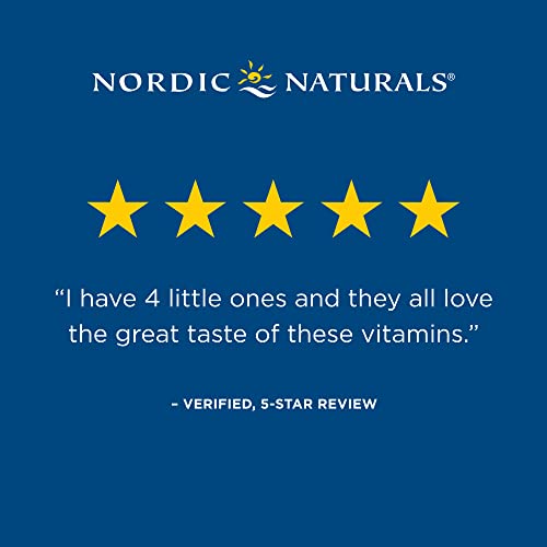 Nordic Naturals Vitamin D3 Gummies Kids, Wild Watermelon Splash - 120 Gummies - 400 IU Vitamin D3 - Bone Health, Healthy Immunity - Non-GMO, Vegetarian - 120 Servings