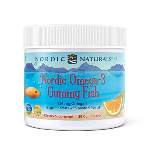 Nordic Naturals Nordic Omega-3 Мармеладная рыба, мандарин - 30 Мармеладная рыба - 124 мг Всего Омега-3 с ЭПК и ДГК - Без ГМО - 30 порций