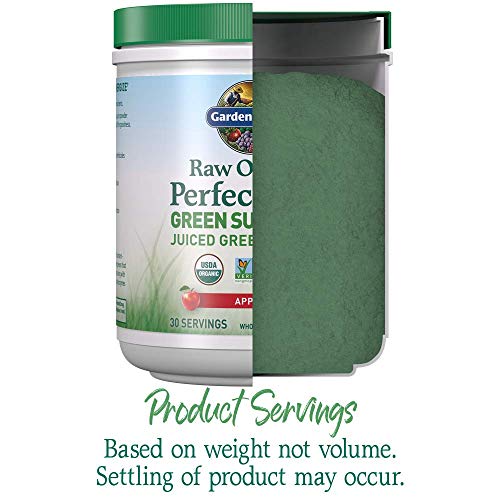 Garden of Life Raw Organic Perfect Food Green Superfood Juiced Greens Powder - Apple, 30 Servings (Packaging May Vary) - Vegan Gluten Free Whole Food Dietary Supplement, Plus Probiotics & Enzymes