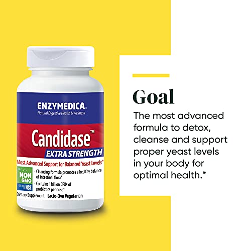 Enzymedica, Candidase Extra Strength, Support for Balanced Yeast Levels, 42 Capsules