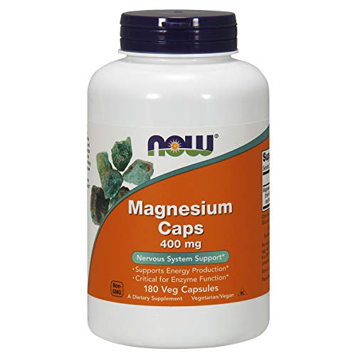 NOW Supplements, Magnesium Caps 400 mg 180 Capsules