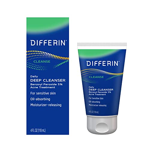 Differin Acne Face Wash with 5% Benzoyl Peroxide 4 oz