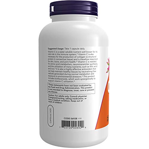 NOW Vitamin C-1000 with 100mg of Bioflavonoids, 250 Capsules