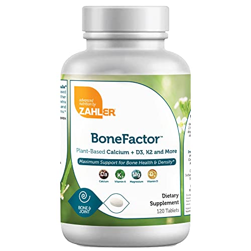 Zahler Bonefactor, Bone Strength Supplement containing Calcium, Vitamin D, Vitamin K and Magnesium, Certified Kosher, 120 Tablets