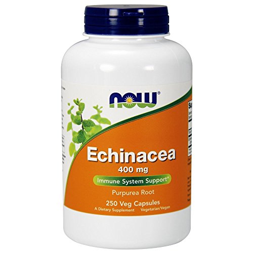 NOW Supplements, Echinacea (Purpurea Root) 400 mg 250 Veg Capsules