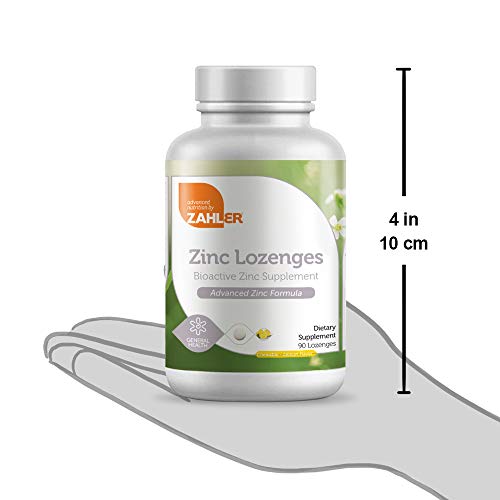 Zahler Zinc Lozenges, 35mg Chewable Zinc Tablets, Immune Support Antioxidant Supplement, Great Tasting Zinc for Kids and Adults, Certified Kosher, 90 Lozenges