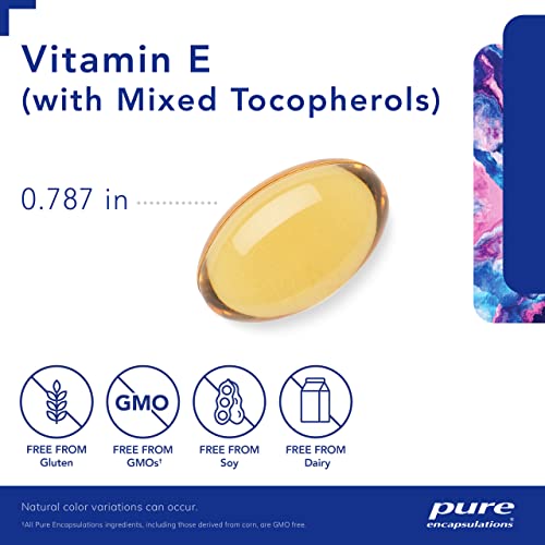 Pure Encapsulations Vitamin E (with Mixed Tocopherols) | Antioxidant Supplement to Support Cellular Respiration and Cardiovascular Health* | 180 Softgel Capsules