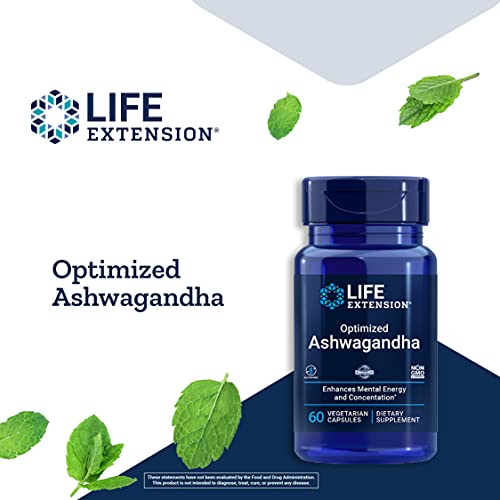 Life Extension Optimized Ashwagandha 60 Vegetarian capsules