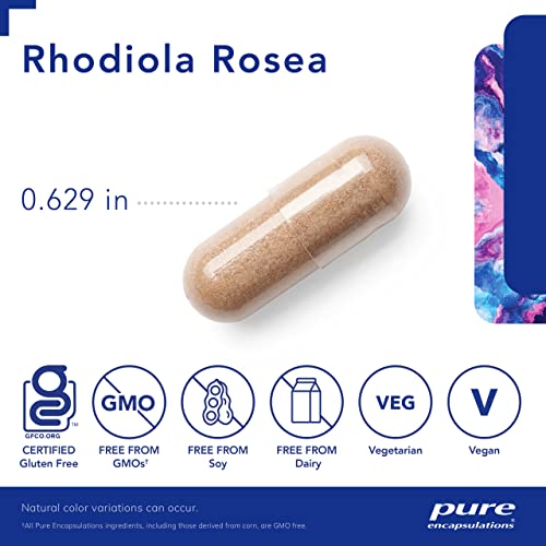 Pure Encapsulations - Rhodiola Rosea - Hypoallergenic Supplement to Moderate Occasional Physical Stress and Discomfort - 180 Capsules