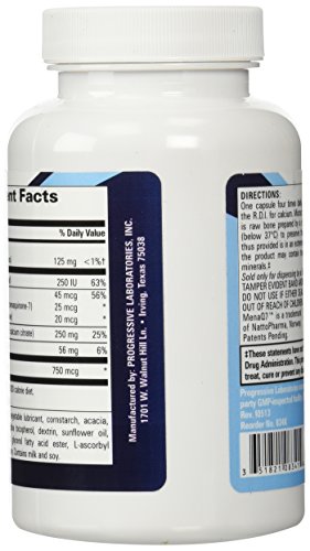 Progressive Labs MCHC with K1 and K2 Supplement, 120 Count