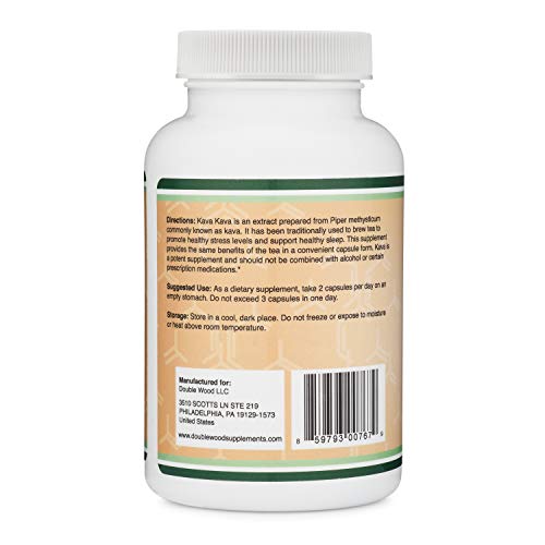 Double Wood Supplements Kava Kava 120 Cap 1000mg per Serving