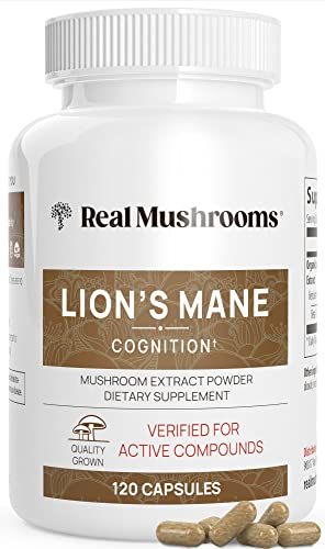 Real Mushrooms Lion’s Mane Mushroom Extract Capsules 120 Caps