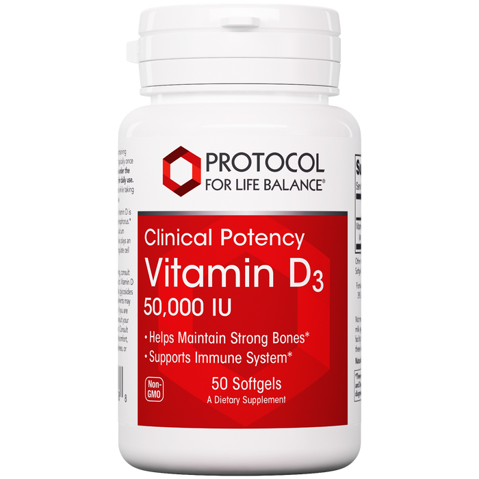 Protocol For Life Balance Vitamin D3 50,000 IU 50 softgels