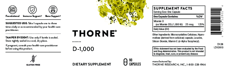Thorne D-1,000 90 caps