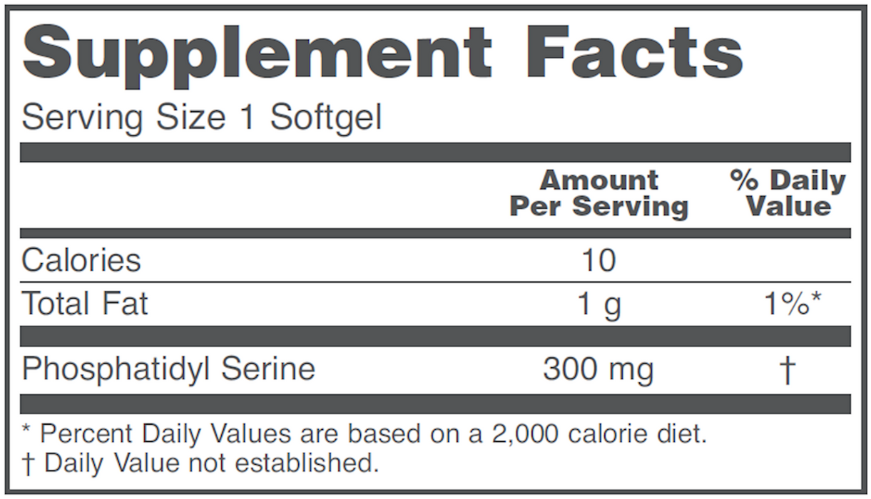Protocol For Life Balance Phosphatidyl Serine 300 mg 50 softgels