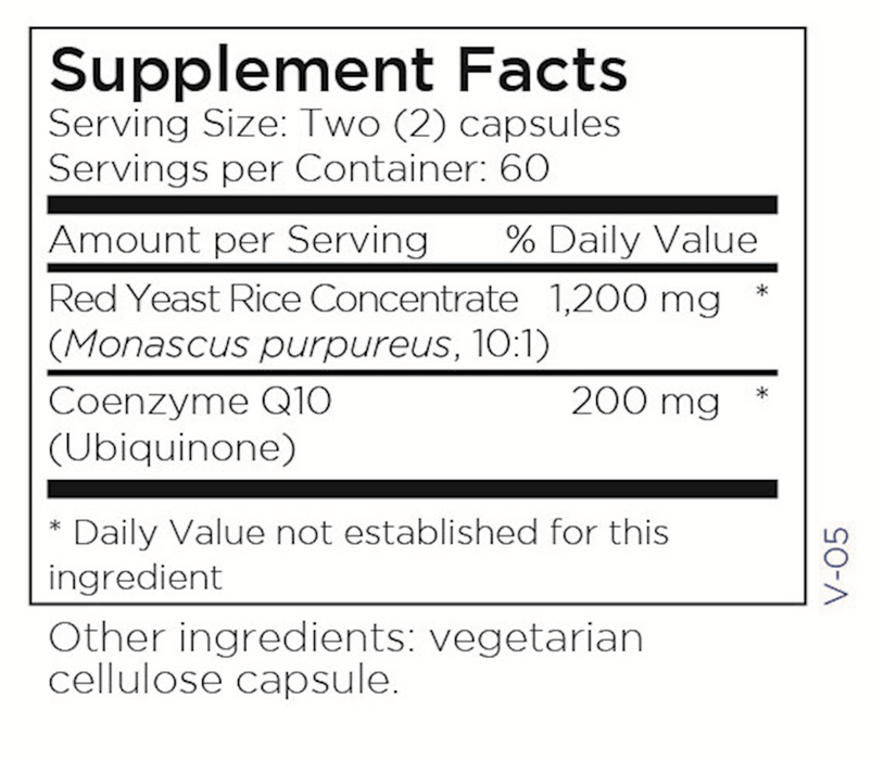 Metabolic Maintenance Red Yeast Rice w/CoQ10 120 capsules