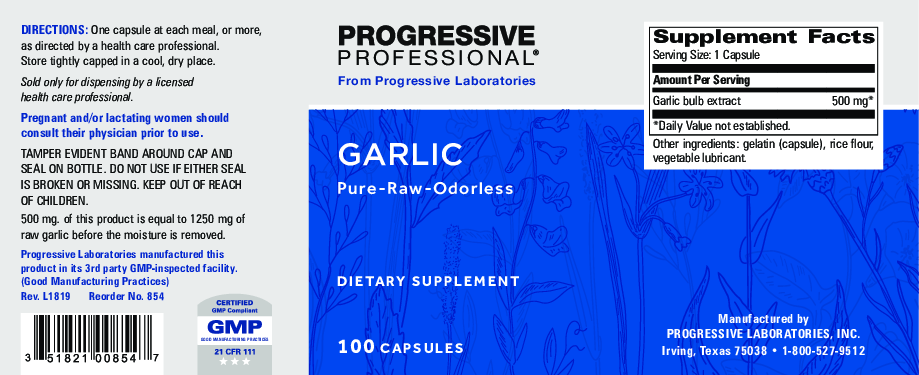 Progressive Labs Garlic 100 caps