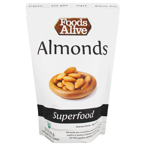 Foods Alive Organic Almonds 12 serv