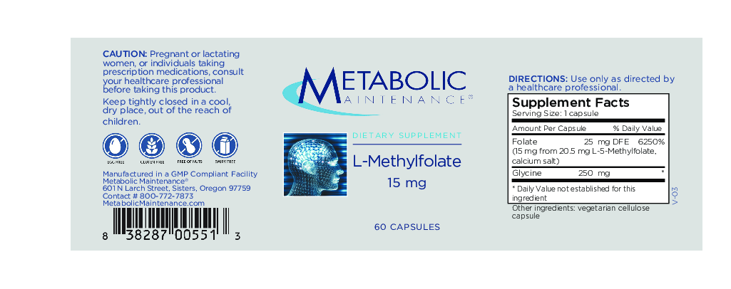 Metabolic Maintenance L-Methylfolate 15 mg 60 caps