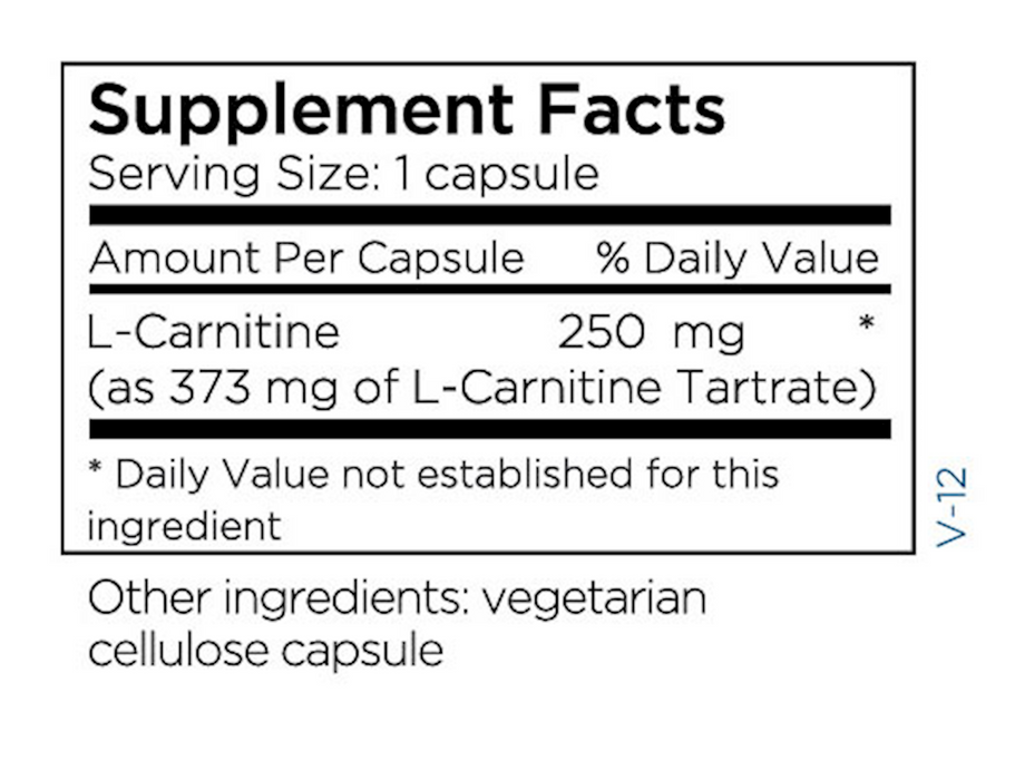 Metabolic Maintenance L-Carnitine 250 mg 60 caps