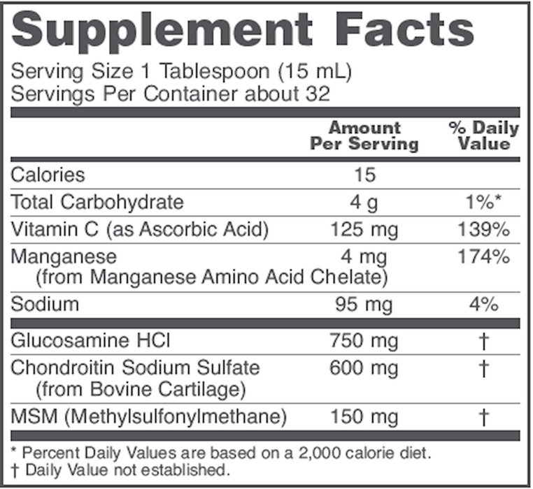 Protocol For Life Balance Glucosamine & Chondroitin with MSM 16 oz