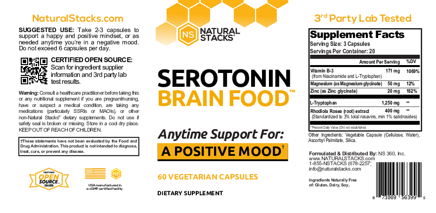 Natural Stacks Serotonin Brain Food 60 vegcaps