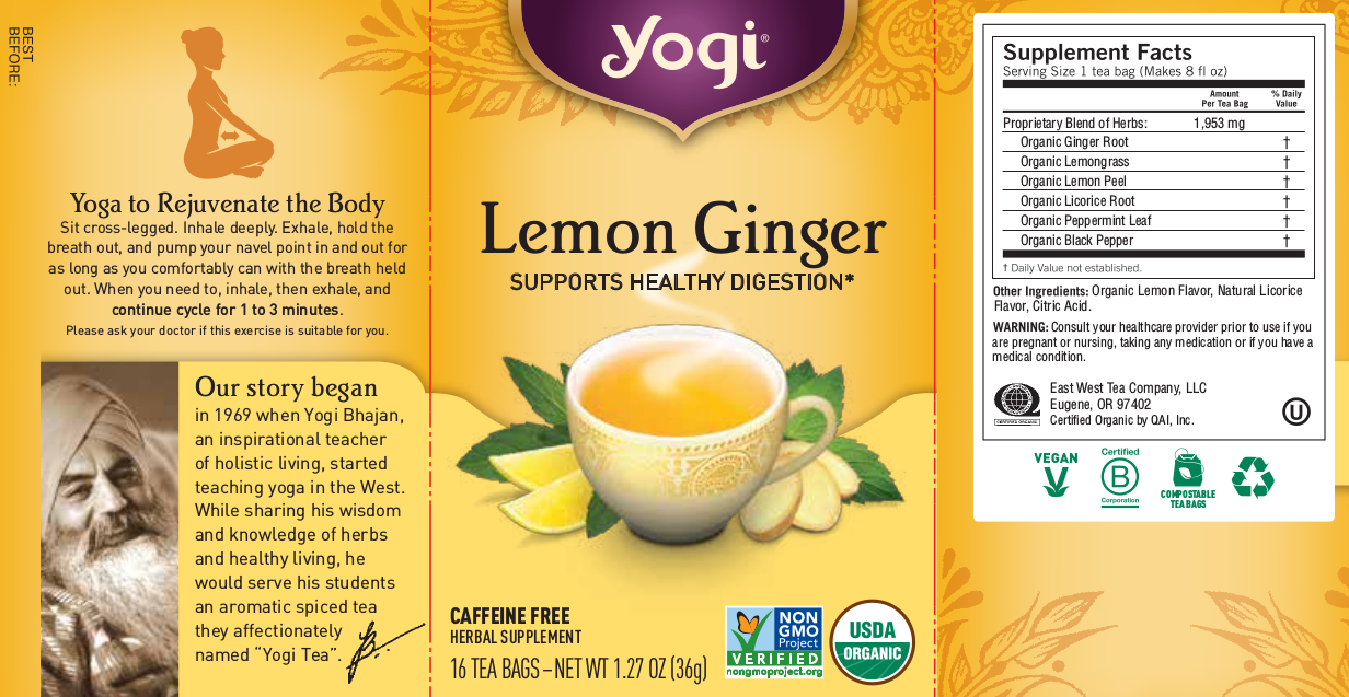 Yogi Teas Lemon Ginger 16 bags