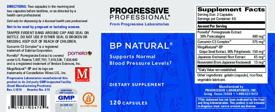 Progressive Labs BP Natural 120 caps