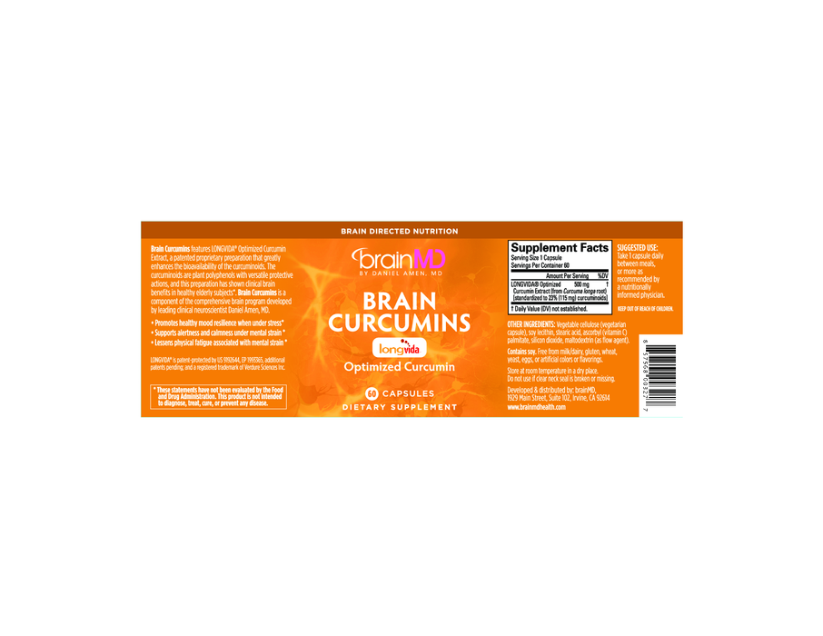 Brain MD Brain Curcumins 60 caps