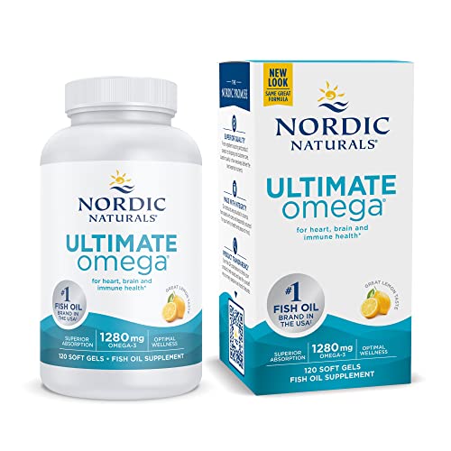 Nordic Naturals Ultimate Omega Lemon Flavor 120 Soft Gels 60 Servings
