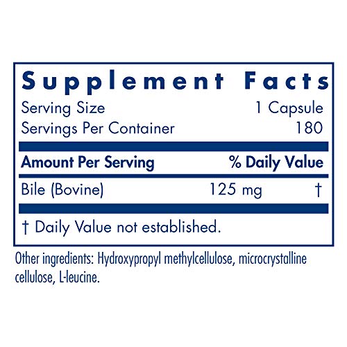 Allergy Research Group - Ox Bile 125 mg - 180 Vegicaps