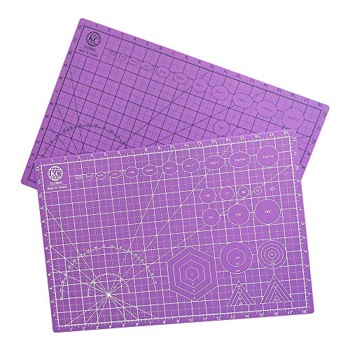 KC GLOBAL A3 (19"x13") Professional Grade Self-Healing Cutting Mat (Purple) - Odor-Free, Double-Sided, Eco-Friendly, Non-Slip, Premium Desk mat for DIY, Crafting, Model Building,and Art Projects