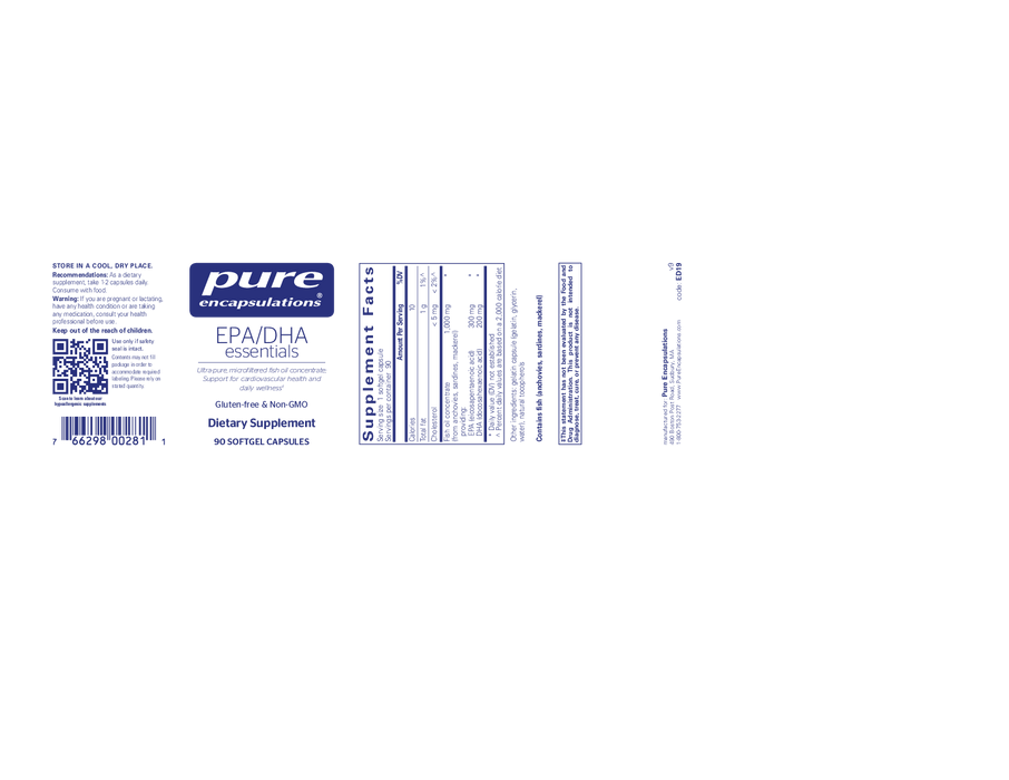 Pure Encapsulations EPA/DHA Essentials 1000 mg