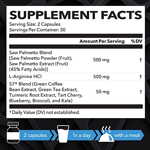 Havasu Nutrition Saw Palmetto with L Arginine for Men 60 count