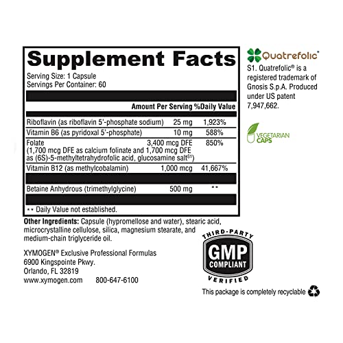 XYMOGEN Methyl Protect - Optimal Methylation Formula 60 Capsules