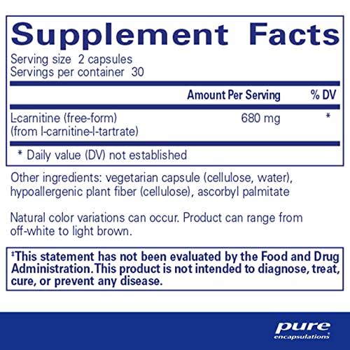 Pure Encapsulations L-Carnitine 60 Capsules