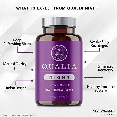 Qualia Night Sleep Aid 60 Count Melatonin-Free by Neurohacker Collective