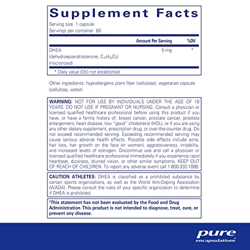 Pure Encapsulations DHEA 5 mg 60 Capsules
